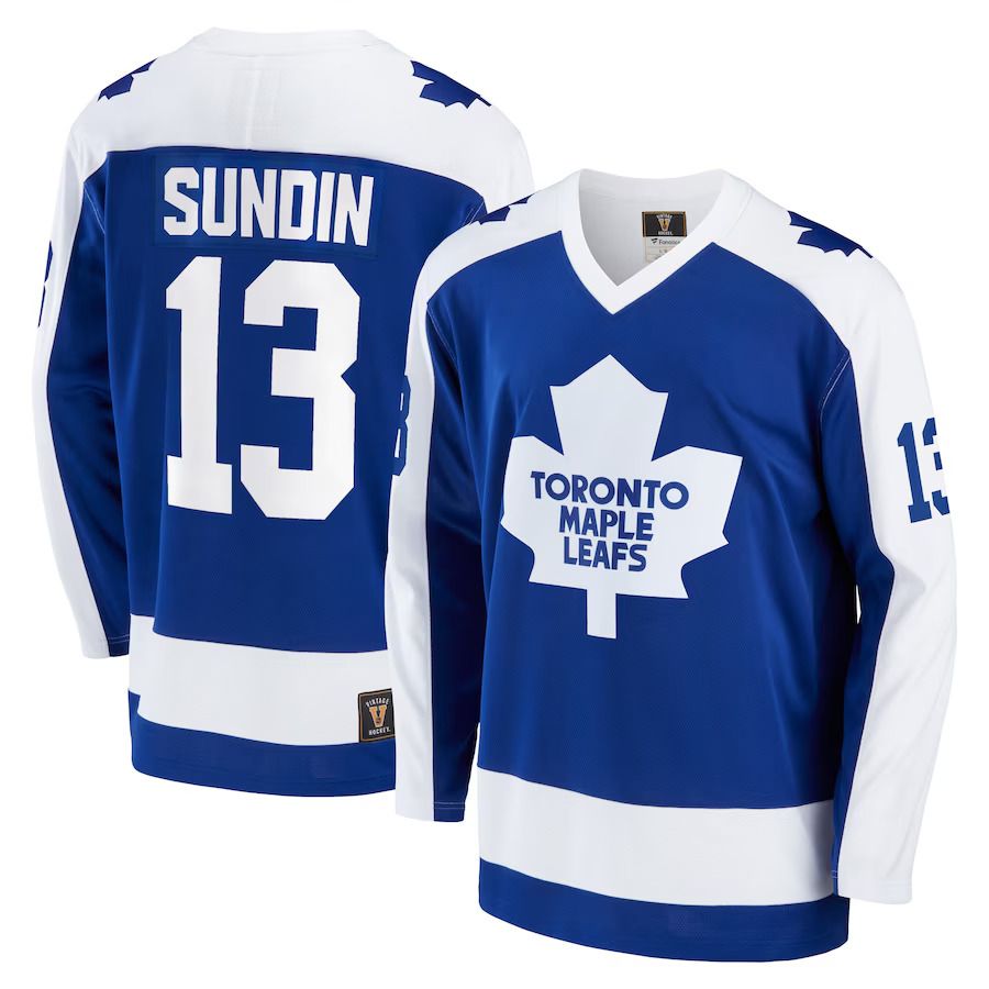 Men Toronto Maple Leafs 13 Mats Sundin Fanatics Branded Blue Breakaway Retired Player NHL Jersey